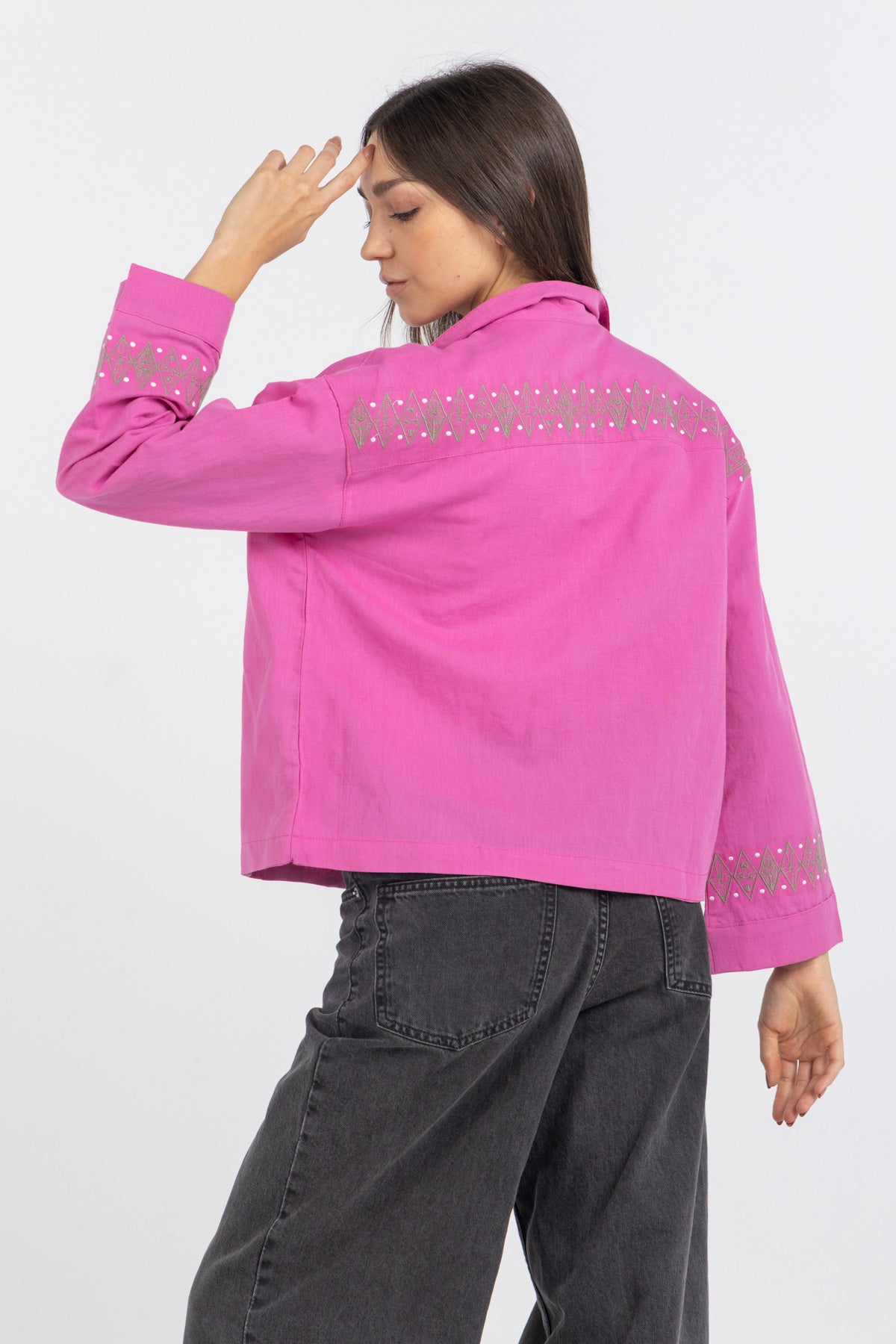 Image of Linen Bloom Short Jacket